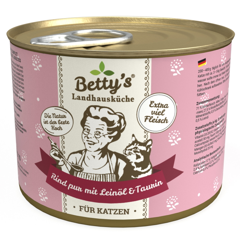Betty's Cat Landhausküche Rind pur & Leinöl