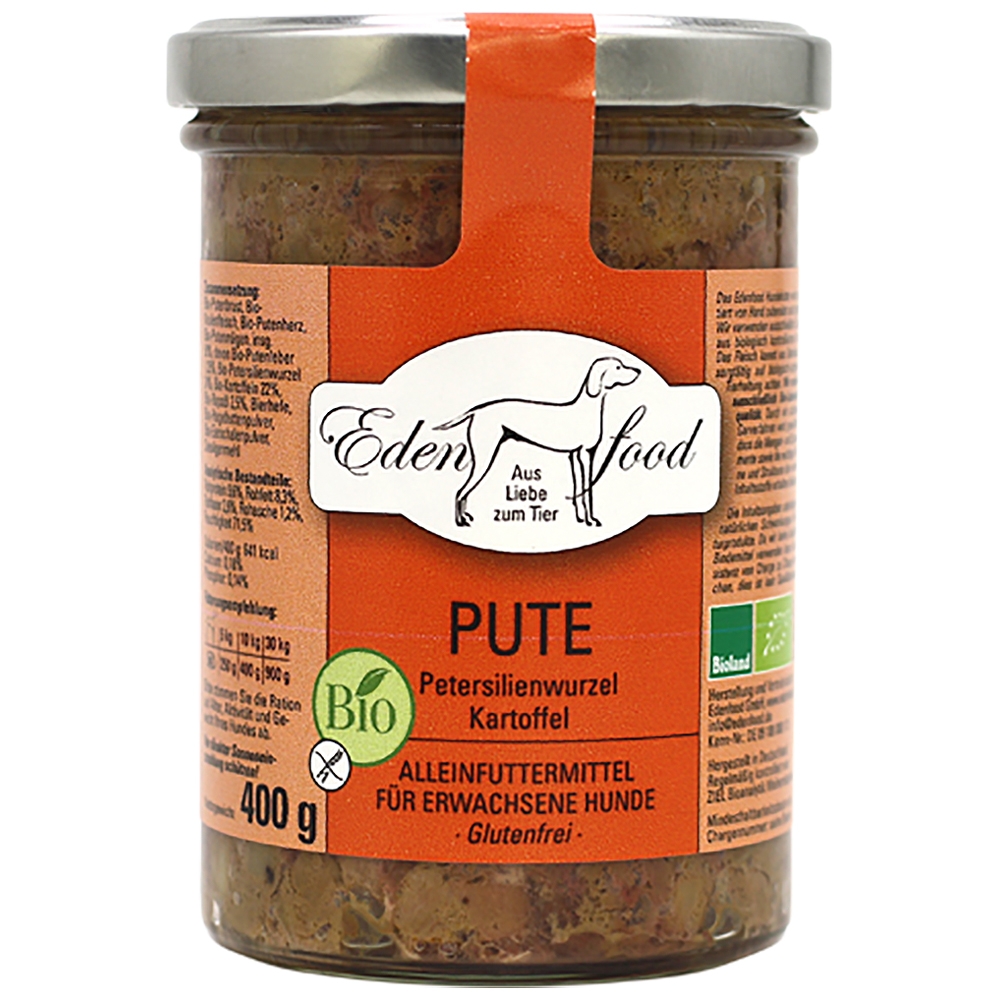 Edenfood Hundemenü Bio-Pute 1, Petersilienwurzel & Kartoffel