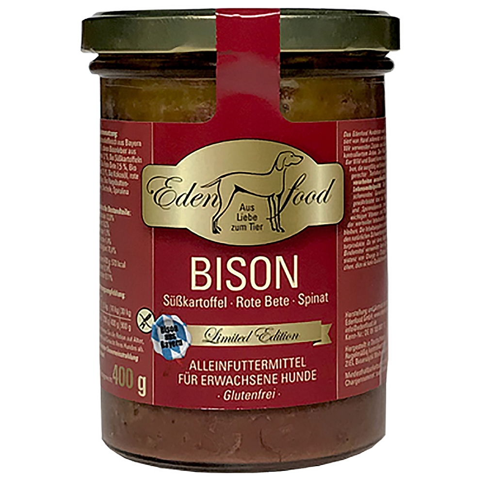 Edenfood Dog Limited Edition Bio-Menü Bison, Süßkartoffel, Rote Bete & Spinat