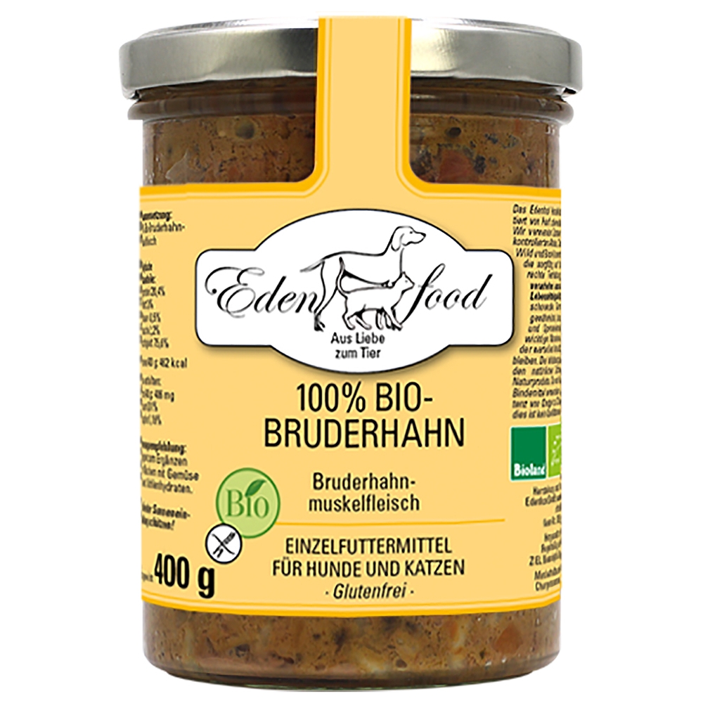 Edenfood Reinfleisch 100% Bio- Bruderhahn