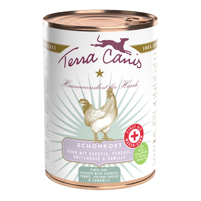 Terra Canis Schonkost Huhn, Karotte, Fenchel, Hüttenkäse & Kamille