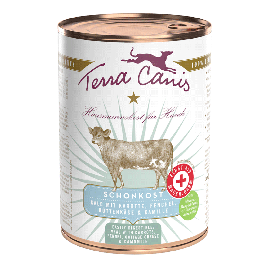 Terra Canis Schonkost Kalb, Karotte, Fenchel, Hüttenkäse & Kamille