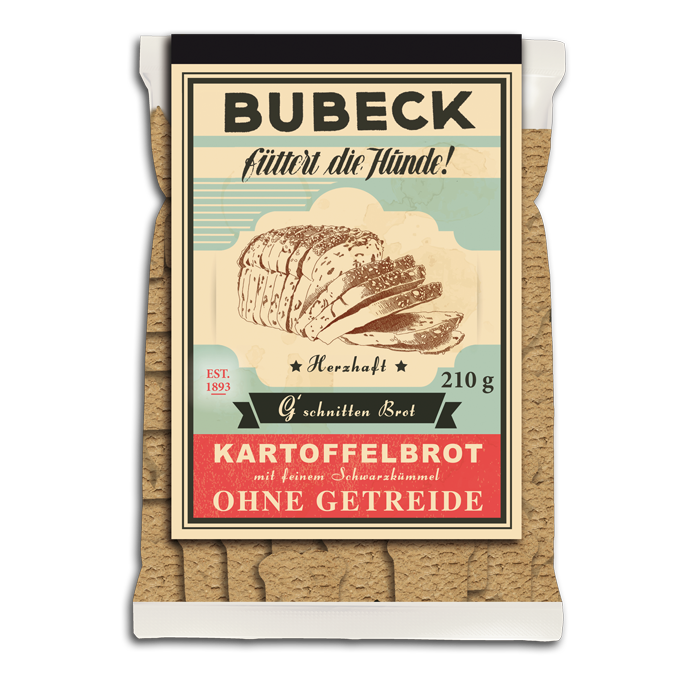Bubeck - Hundekuchen - G'Schnitten Brot - getreidefrei - 210 g