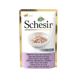 Schesir Cat Gelee Thunfisch und Huhn mit Schinken