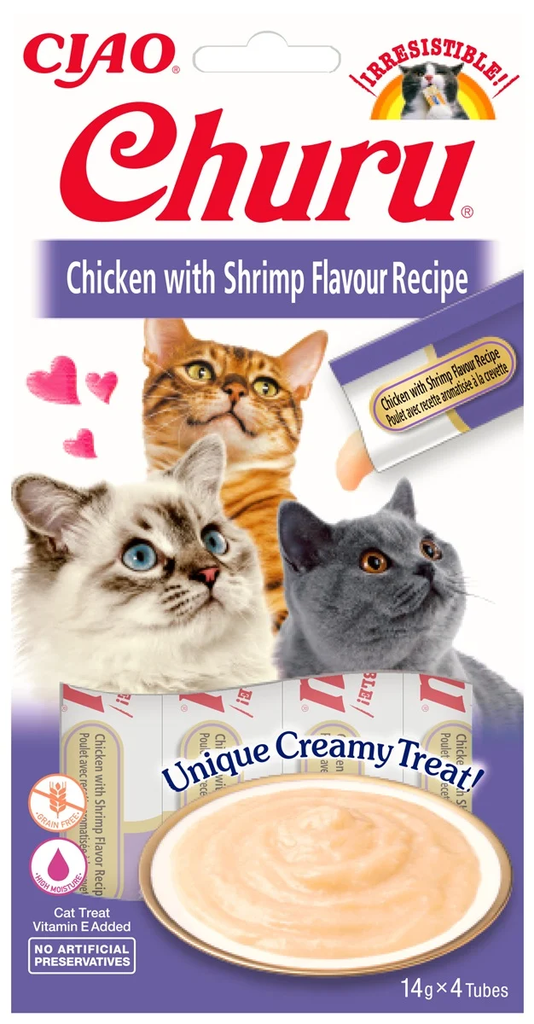 Inaba Ciao Churu Cat Chicken with Shrimp Flavour Recipe