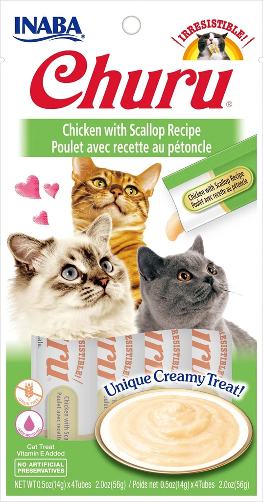 Inaba Ciao Churu Cat Chicken with Scallop Recipe