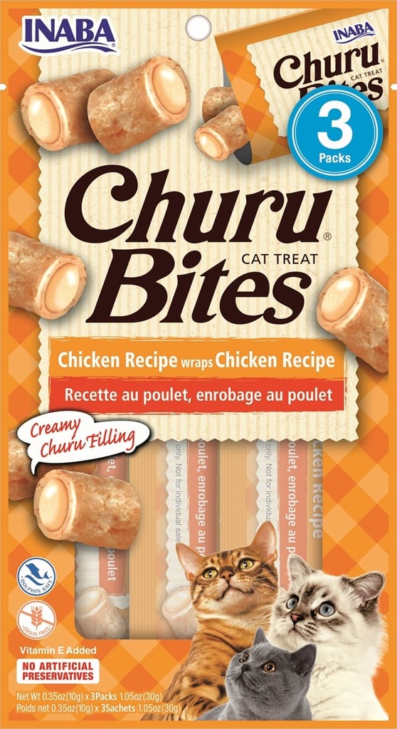 Inaba Ciao Churu Bites Cat Chicken Recipe wraps Chicken Recipe