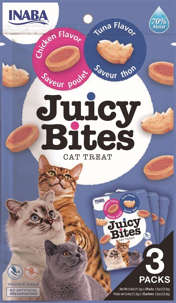 Inaba Ciao Juicy Bites Cat Tuna And Chicken Flavour