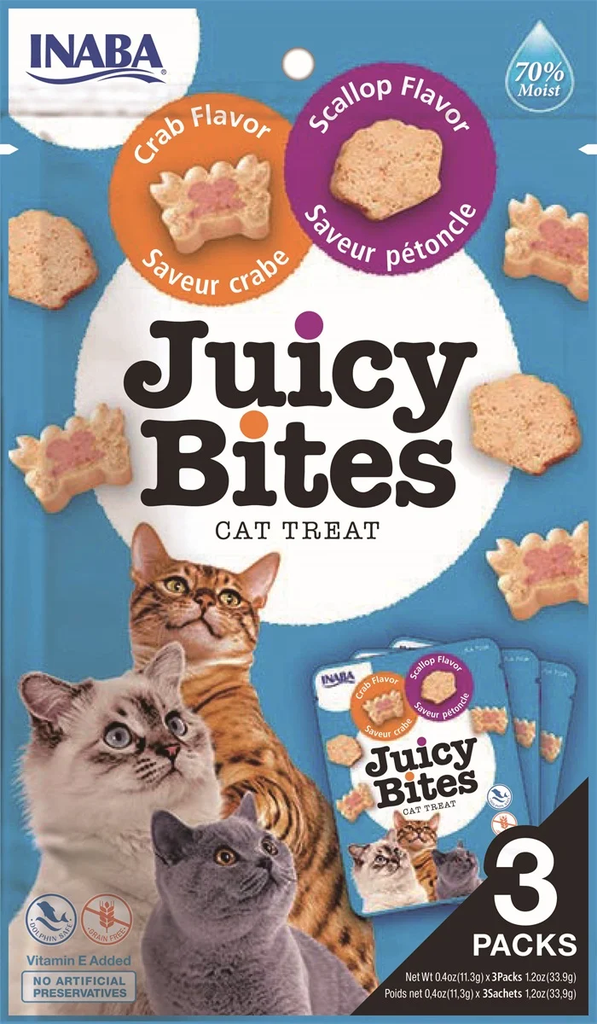 Inaba Ciao Juicy Bites Cat Scallop and Crab Flavour