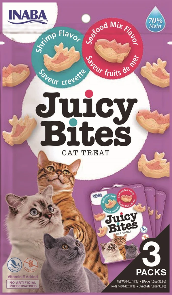 Inaba Ciao Juicy Bites Cat Shrimp and Seafood Flavour