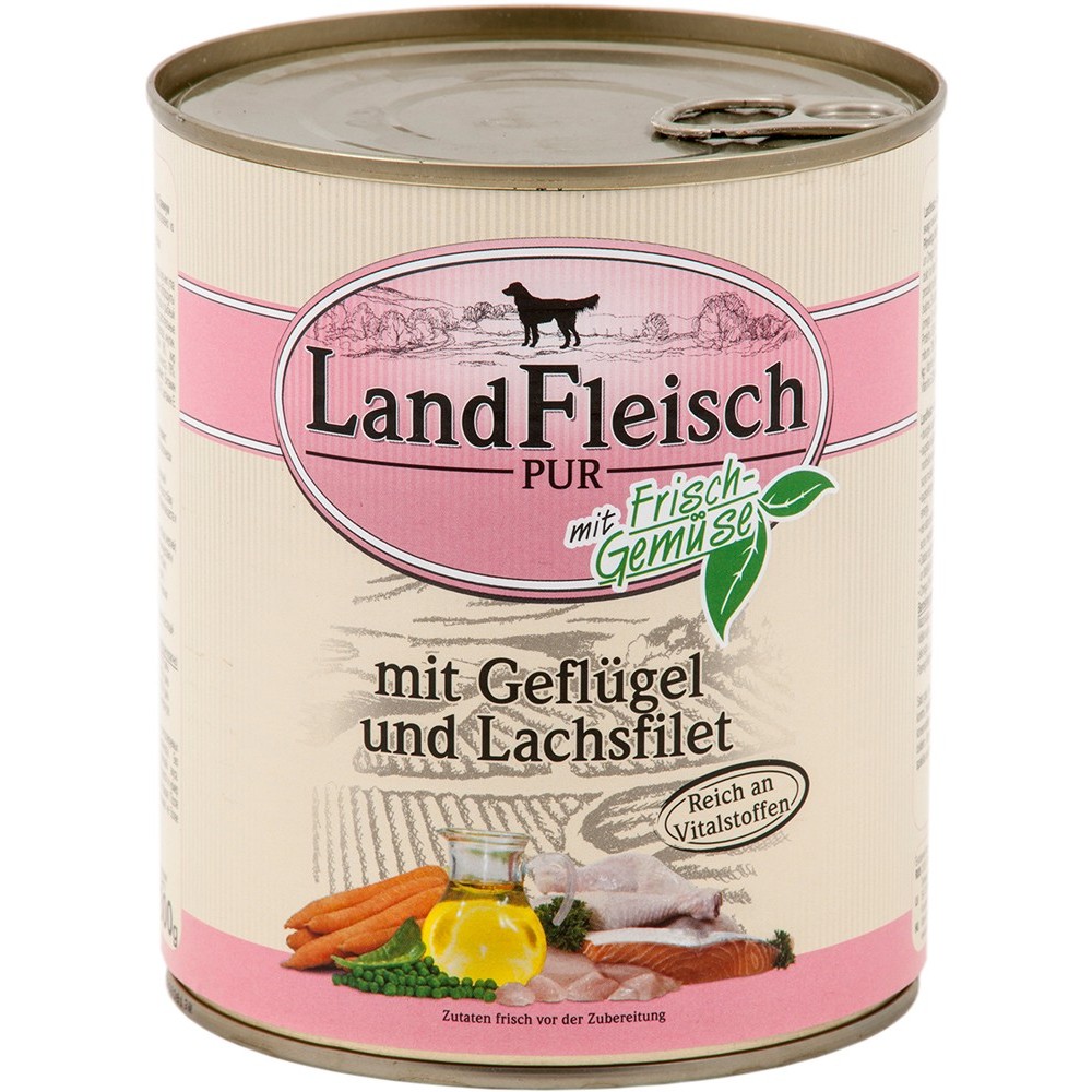 LandFleisch Dog Adult Geflügel & Lachsfilet