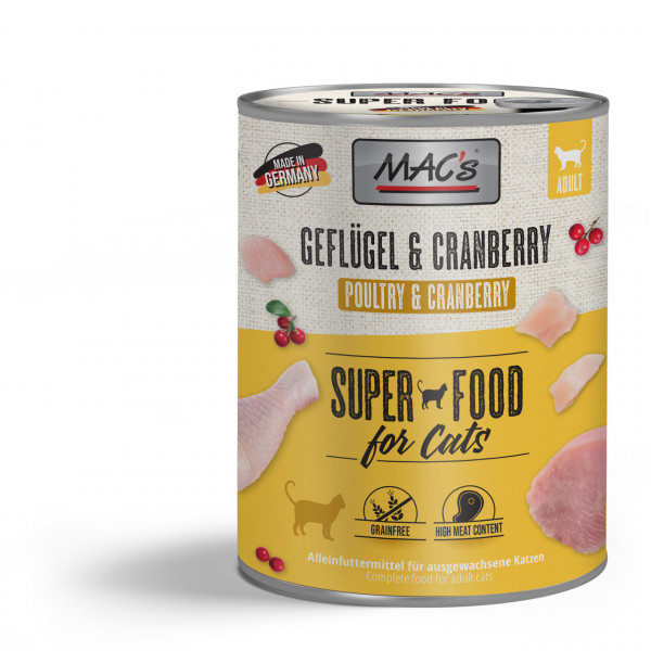 Mac's Cat Adult Geflügel, Rind & Cranberry