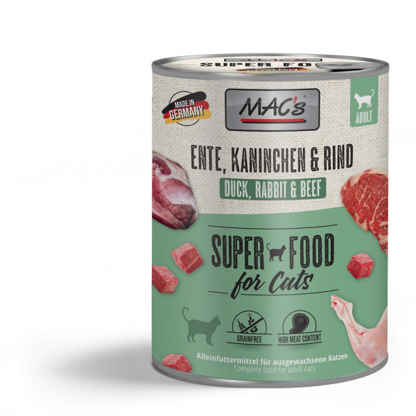 Mac's Cat Adult Ente, Kaninchen & Rind