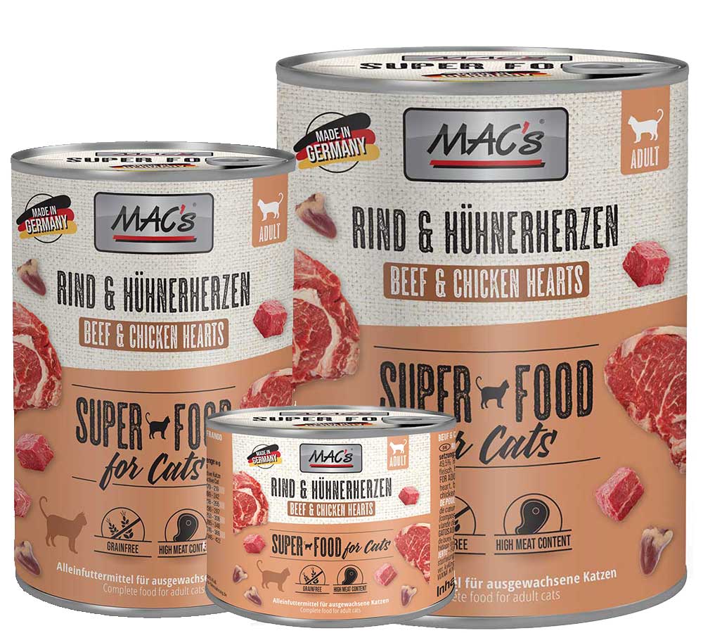 Mac's Cat Adult Rind & Hühnerherzen