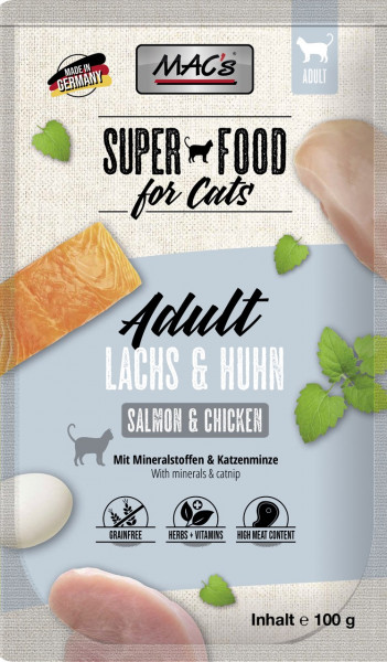 Mac's Cat Pouchpack Lachs, Geflügel & Preiselbeeren