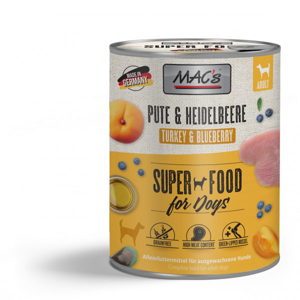Mac's Dog Adult Pute & Heidelbeeren