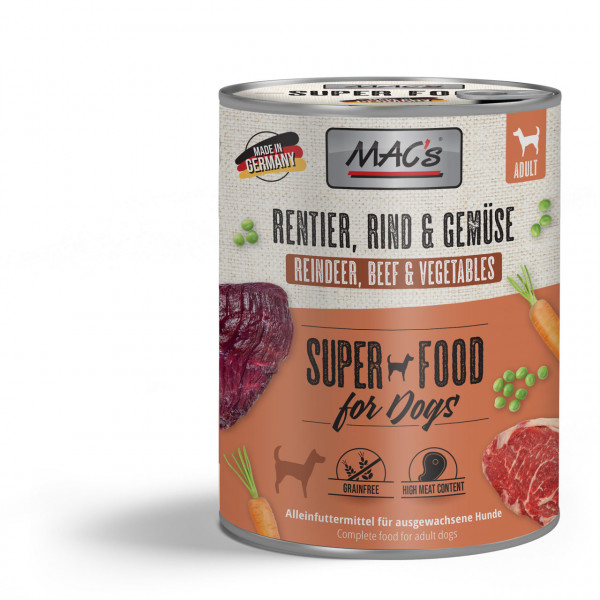 Mac's Dog Adult Rentier, Rind & Gemüse