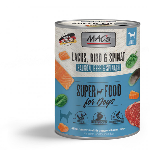 Mac's Dog Adult Lachs, Rind & Spinat