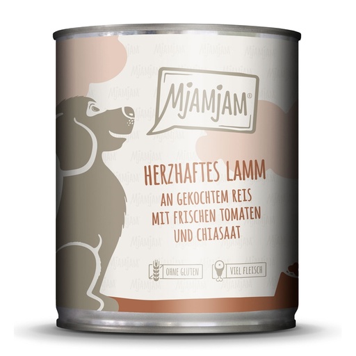 MjAMjAM Dog Herzhaftes Lamm mit gekochtem Reis & frischen Tomaten