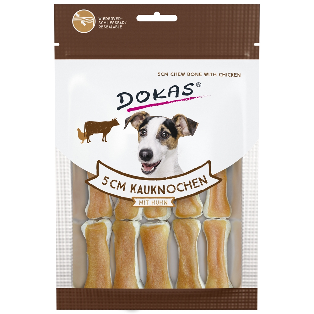 Dokas Dog 5 cm Kauknochen Mit Huhn