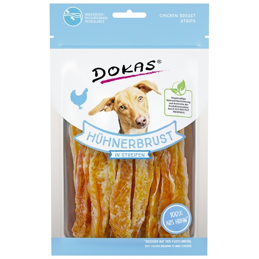 Dokas Dog Hühnerbrust in Streifen
