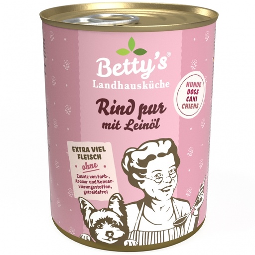 Betty's Dog Landhausküche Rind pur & Leinöl