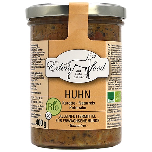 Edenfood Dog Bio-Menü Huhn 1, Karotte, Naturreis & Petersilie