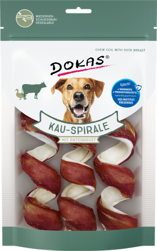 Dokas Dog Kauspirale mit Entenbrust