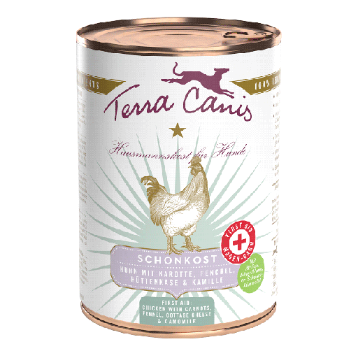 Terra Canis Schonkost Huhn, Karotte, Fenchel, Hüttenkäse & Kamille