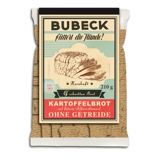 Bubeck - Hundekuchen - G'Schnitten Brot - getreidefrei - 210 g