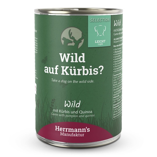 Herrmann's Dog Adult Leicht Bio-Wild mit Kürbis und Quinoa