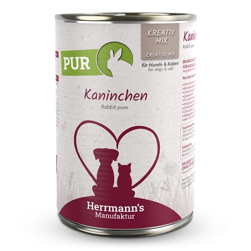 Herrmann's Dog/Cat Adult Kreativ-Mix Pur Bio-Kaninchen