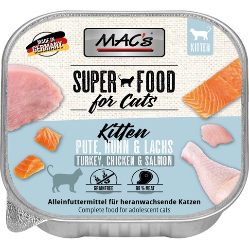 Mac's Cat Kitten Pute, Huhn & Lachs