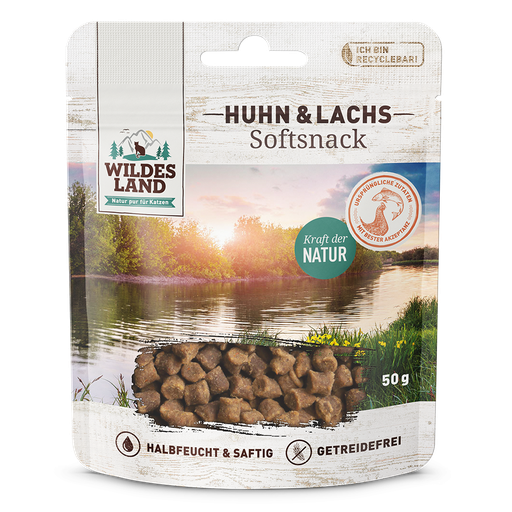 Wildes Land Cat Softsnack Huhn & Lachs 