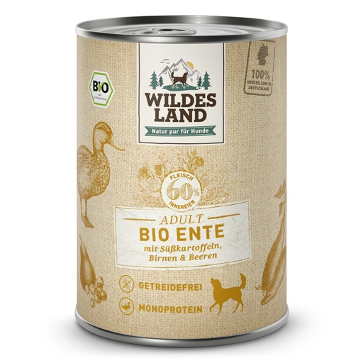 Wildes Land Bio Ente mit Süßkartoffeln