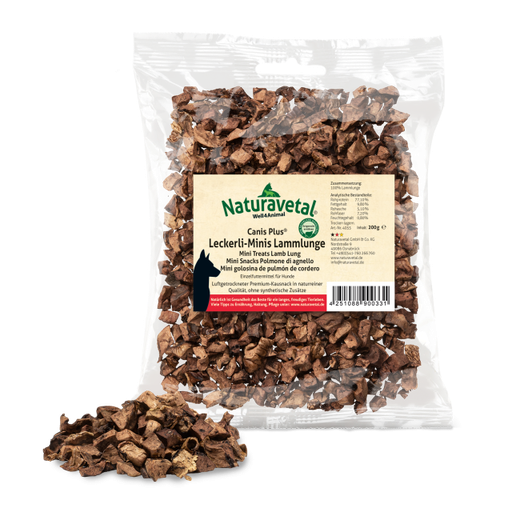 Naturavetal Canis Plus Leckerlis-Minis Lammlunge