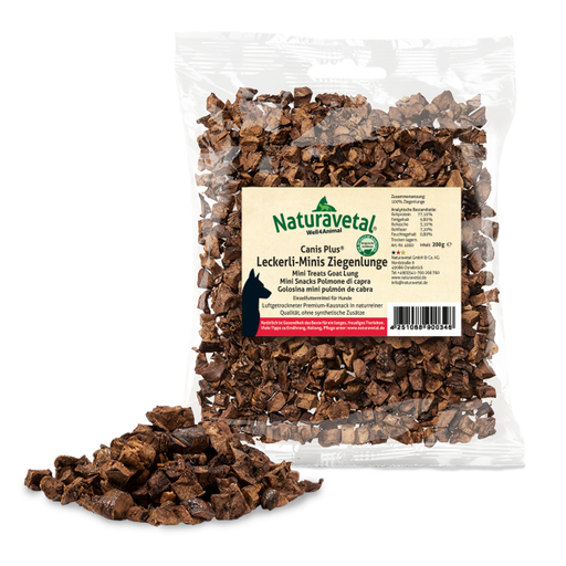 Naturavetal Canis Plus Leckerlis-Minis Ziegenlunge