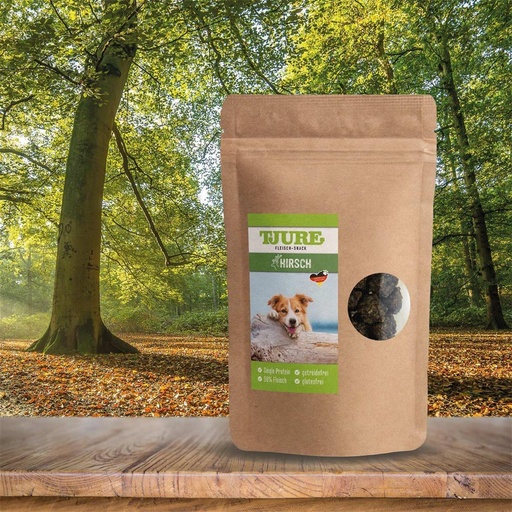 Tjure Hund Snack Hirsch
