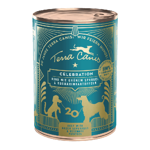 Terra Canis Jubiläumsmenu Rind mit grünen Spargen & Rosmarinkartoffeln