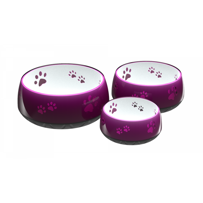 Hof Sonnenschein Wassernapf für Hunde Rutschfest Plum