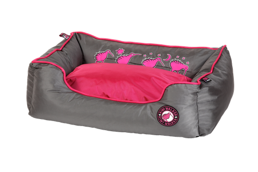 Kiwi Walker Running Border Bed Pink/Grey