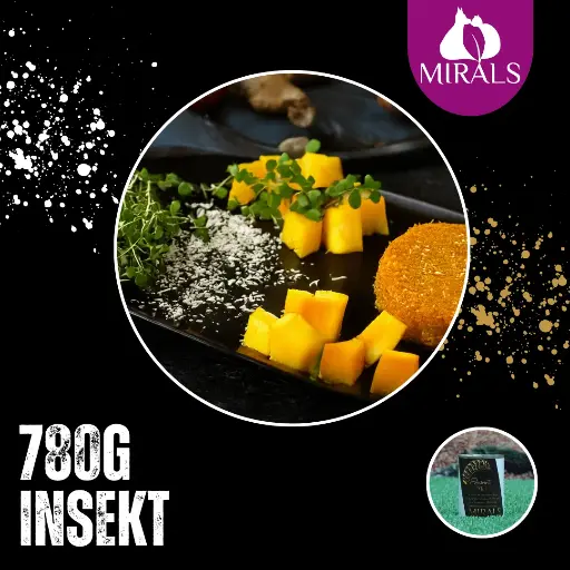 MIRALS Insekt No. 1 Schwarze Soldatenfliege an Kürbis-Ananas-Purée mit geschmorten Maronen und frisch