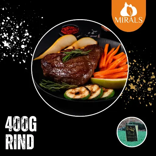 MIRALS Das Feinste vom Rind im Zucchini-Möhrenbeet an Apfel-Birnen Salat