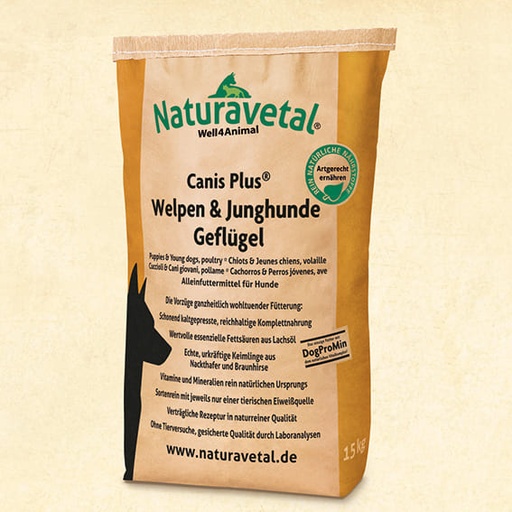 Naturavetal Canis Plus Welpen & Junghunde Geflügel
