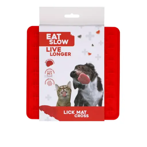 Eat Slow Live Longer Lick Mat Cross